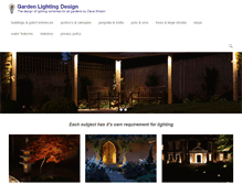 Tablet Screenshot of gardenlightingdesign.com